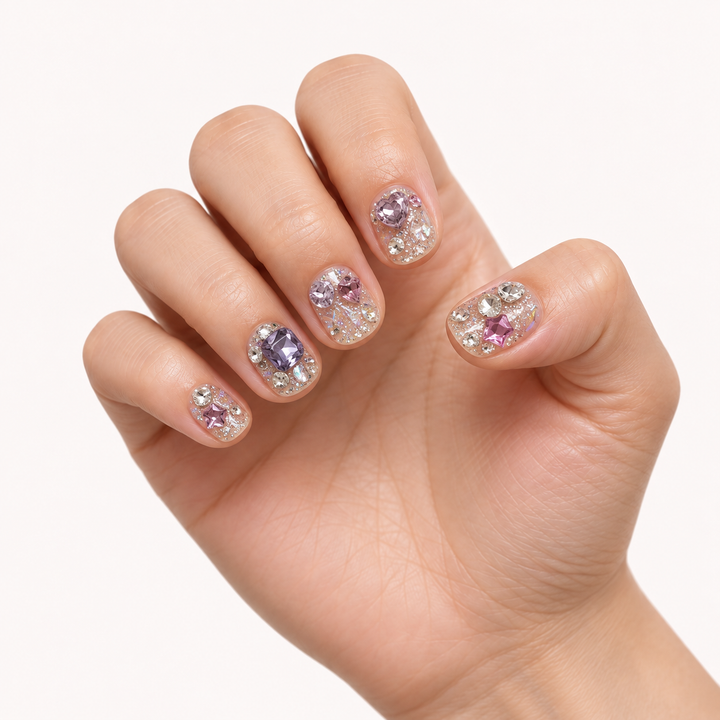 Lilac Prism Jewel Handmade Press-On Nails