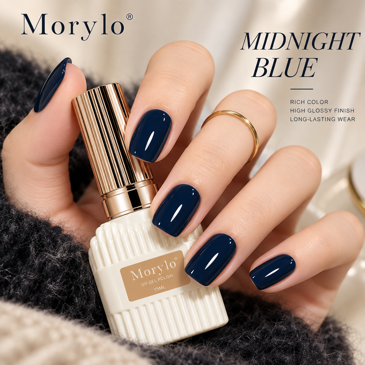 Midnight Ink Blue Self-Leveling Gel Nail Polish – UV/LED Required