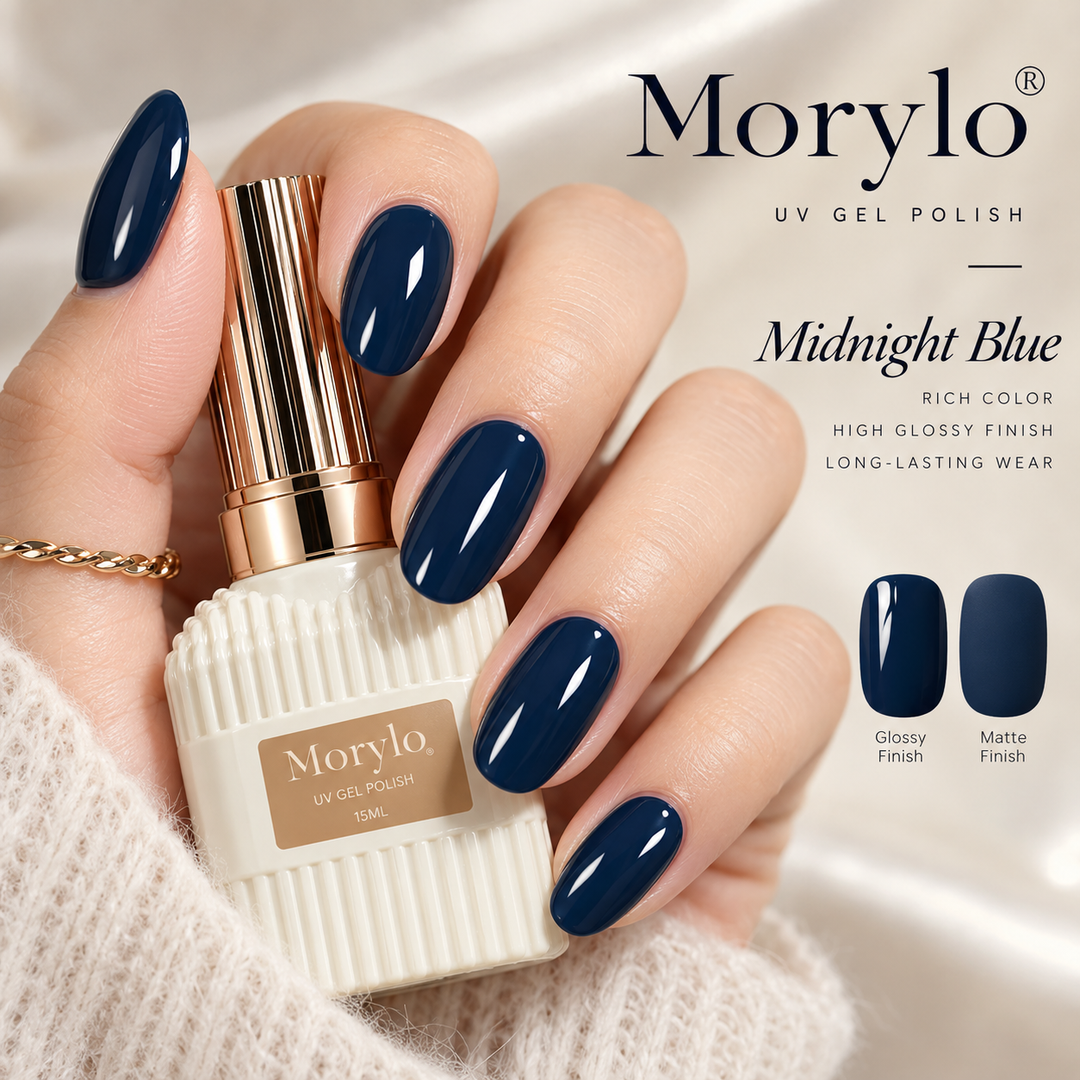 Midnight Ink Blue Self-Leveling Gel Nail Polish – UV/LED Required