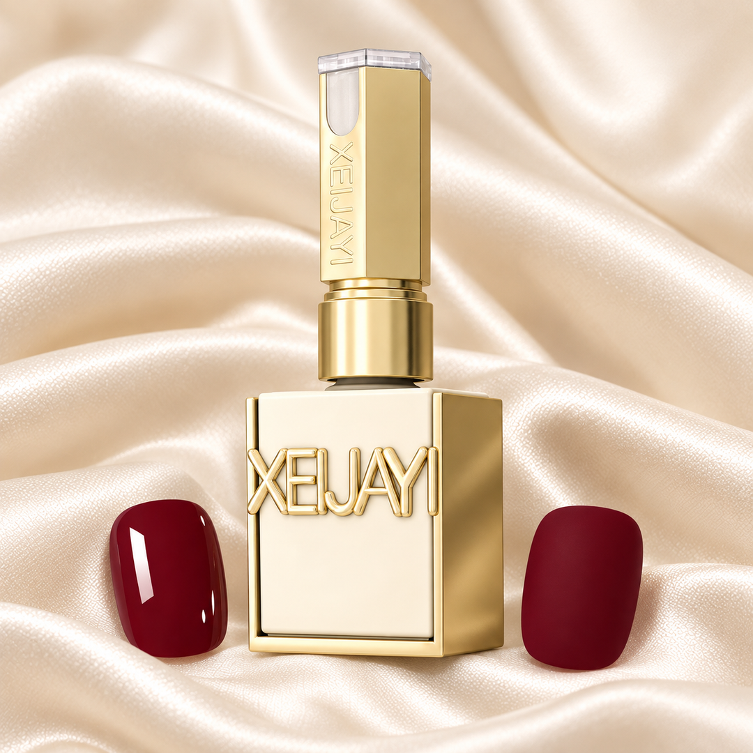 Burgundy Wine Self-Leveling High-Gloss Gel Nail Polish – UV/LED Required