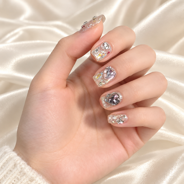 Lilac Prism Jewel Handmade Press-On Nails